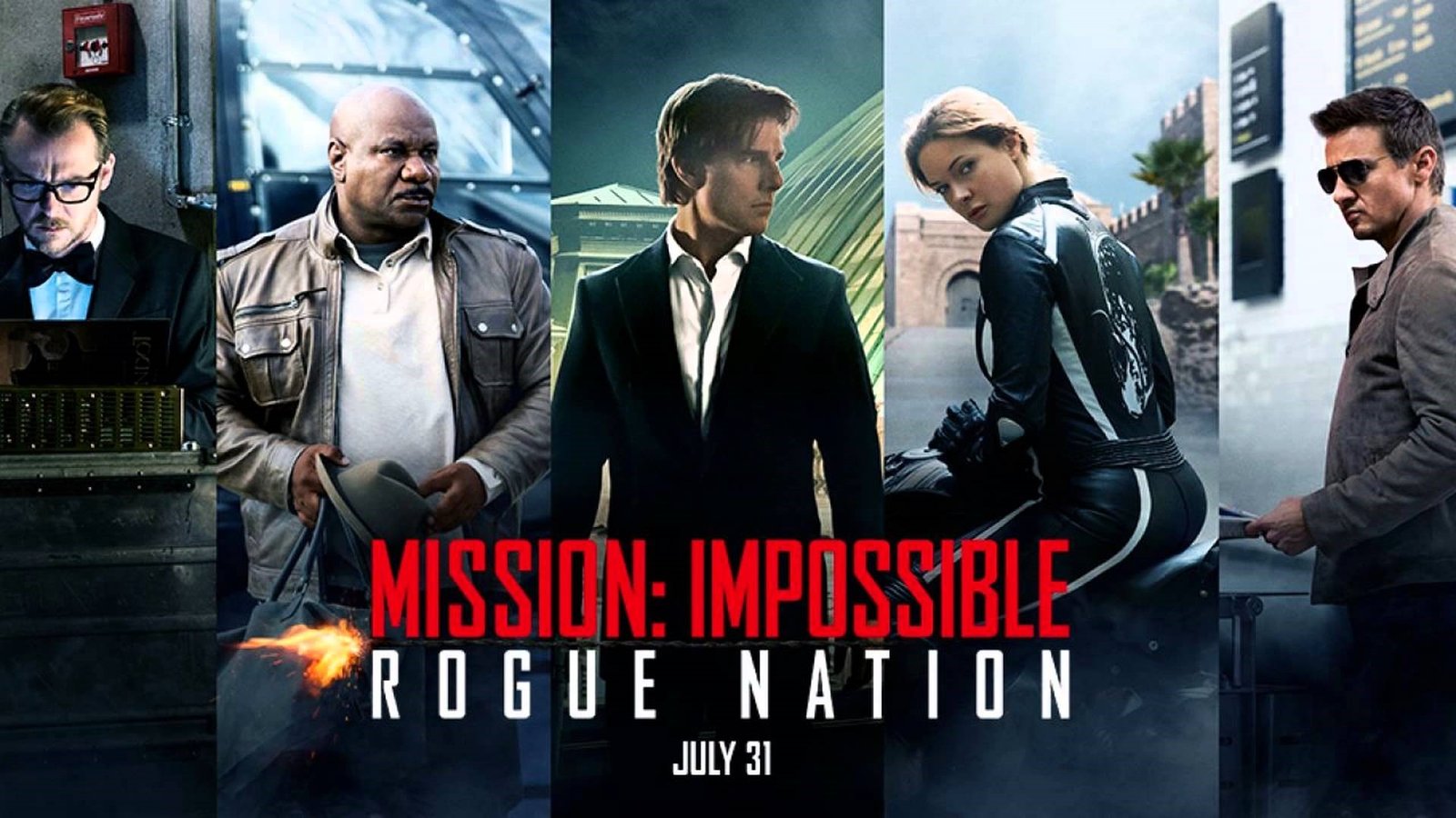 Tom Cruise and others in Mission Impossible - Rogue Nation