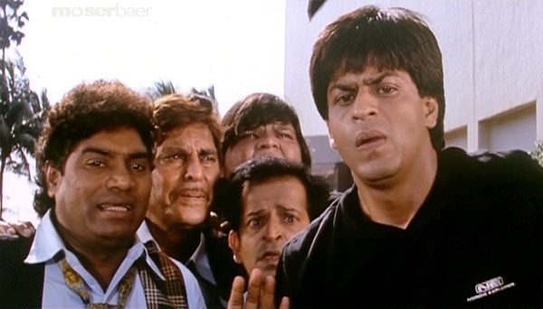 Johnny Lever with Sharukh Khan and others